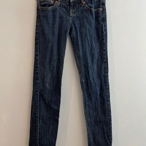 American Eagle Outfitters Dark Blue Straight Leg Jeans
